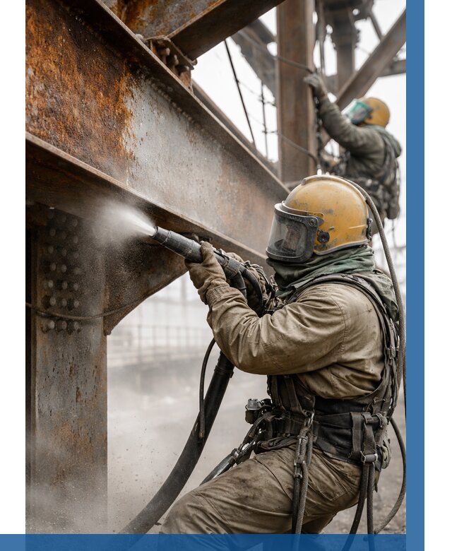 Пескоструйная очистка металлоконструкций в Дагестанских Огнях по 619 р.  ВЫСОТНИК-Дгс