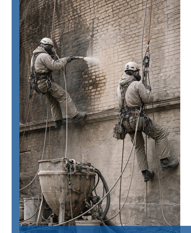 Пескоструйная очистка фасадов в Дагестанских Огнях профессионально