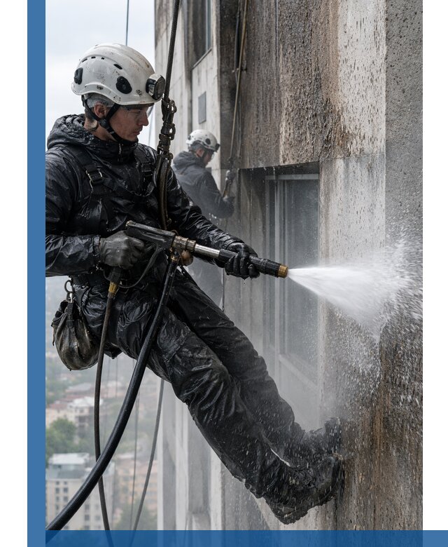 Гидроструйная очистка фасадов и конструкций в Дагестанских Огнях