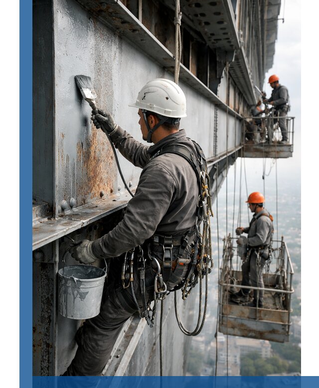 Покраска металлоконструкций на высоте в Дагестанских Огнях профессионально