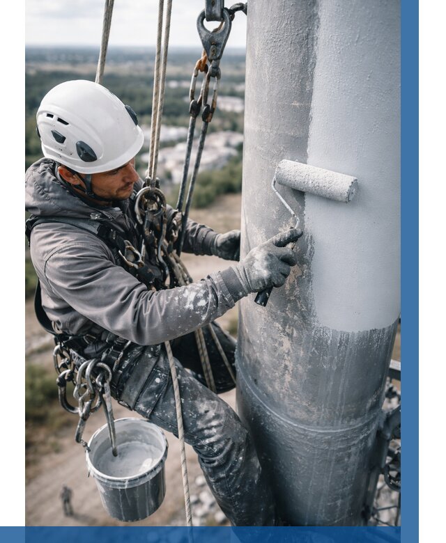 Покраска мачт связи под ключ в Дагестанских Огнях от 877 р. | ВЫСОТНИК-Дгс