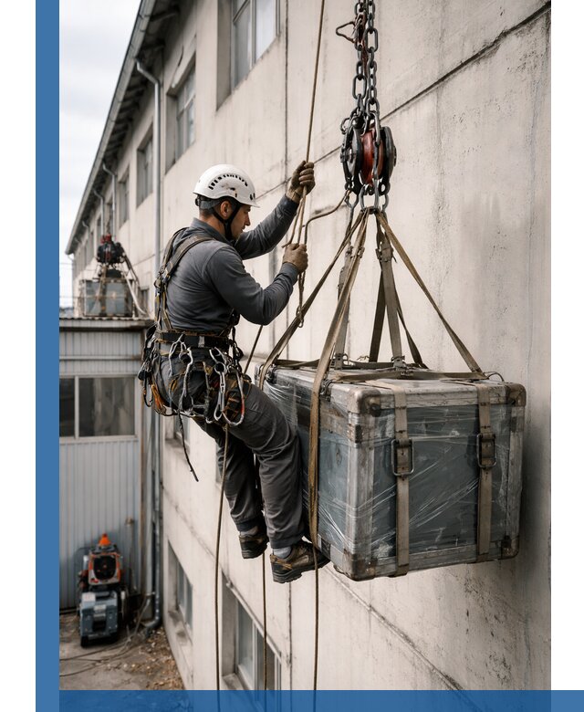 Подъем грузов на высоту в Дагестанских Огнях для промышленных объектов