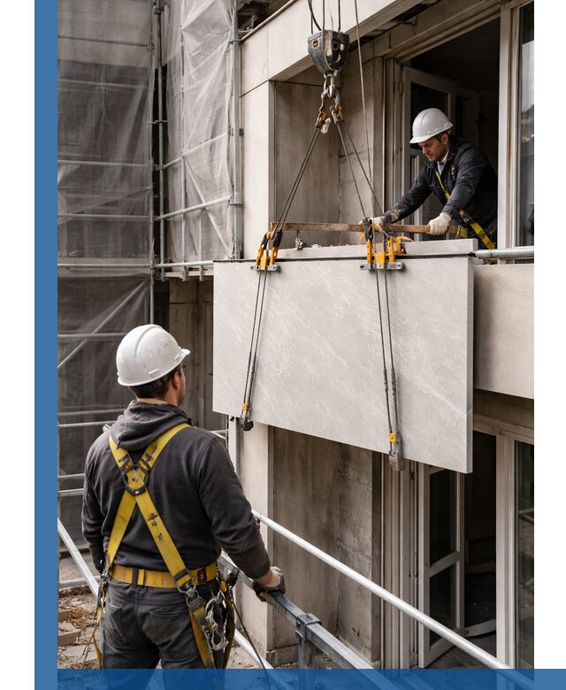 Подъем керамогранита на этаж в Дагестанских Огнях грузчиками и техникой