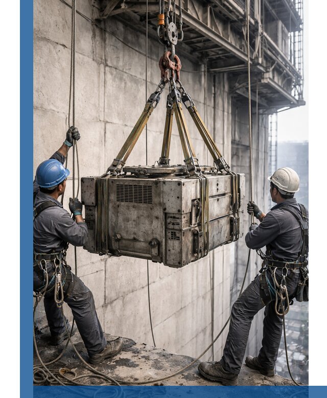 Такелажные работы на высоте, подъем и монтаж грузов в Дагестанских Огнях