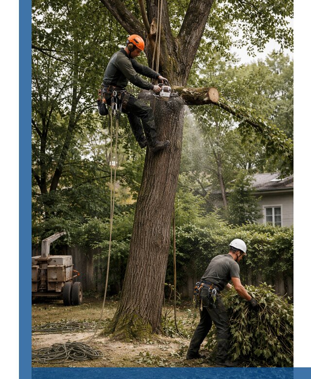 Кронирование деревьев в Дагестанских Огнях, безопасная высотная обрезка