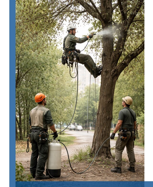 Обработка деревьев от вредителей в Дагестанских Огнях профессиональная защита