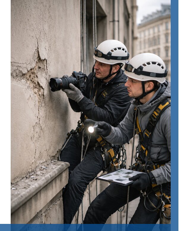 Фотофиксация дефектов фасада в Дагестанских Огнях от 4645 р. | ВЫСОТНИК-Дгс