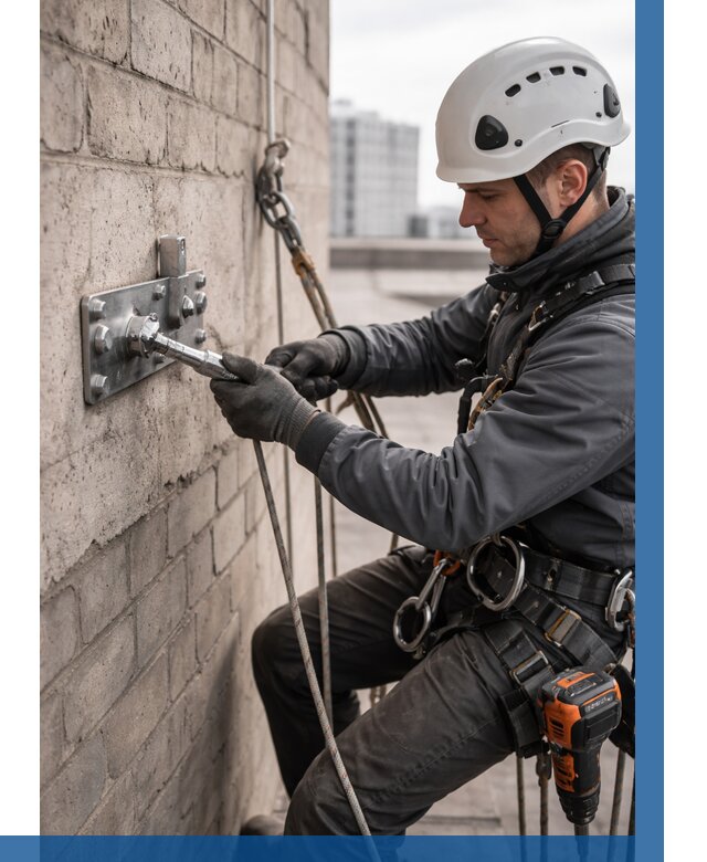 Установка анкерных точек в Дагестанских Огнях от 3613 р. | ВЫСОТНИК-Дгс