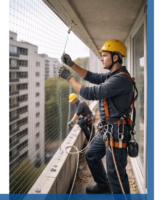 Монтаж сетки от птиц в Дагестанских Огнях от 4645 р. | ВЫСОТНИК-Дгс