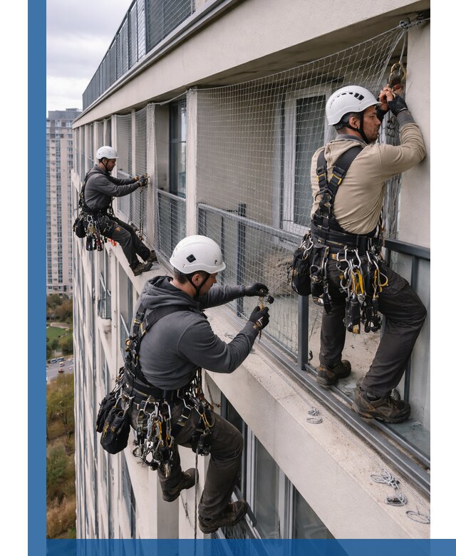 Профессиональный монтаж защитной сетки от птиц в Дагестанских Огнях