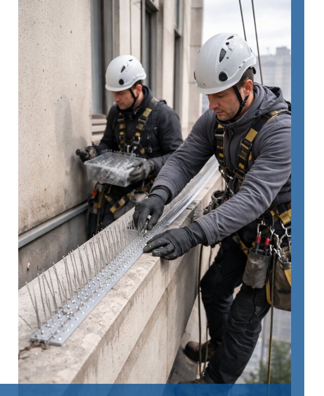 Установка шипов от птиц в Дагестанских Огнях от 877 р. | ВЫСОТНИК-Дгс