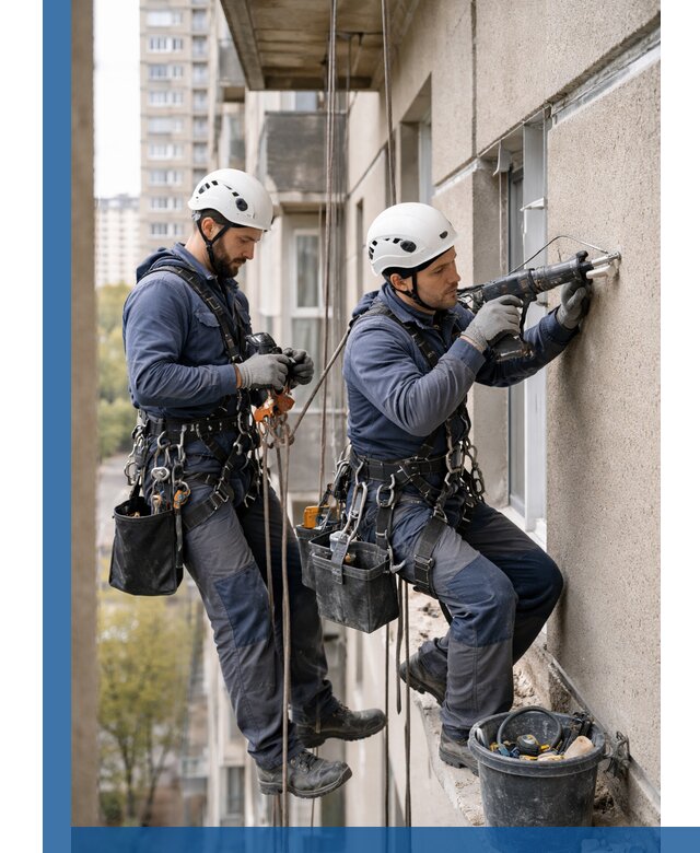 Промышленные альпинисты высотные работы и монтаж в Дагестанских Огнях